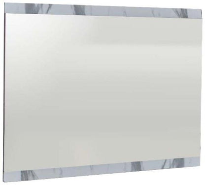 Cristal White Italian Rectangular Wall Mirror - 110cm x 90cm