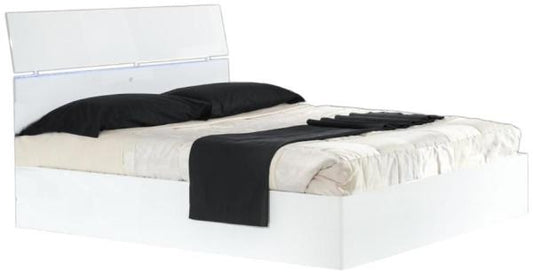 Simona White Italian Bed - Comes in Double, King and Queen Size Options