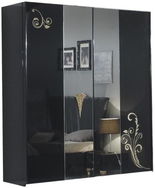 Sofia Black Italian 2 Door Sliding Wardrobe