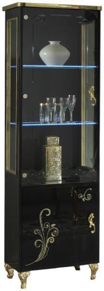 Sofia Black Italian 1 Door Vitrine