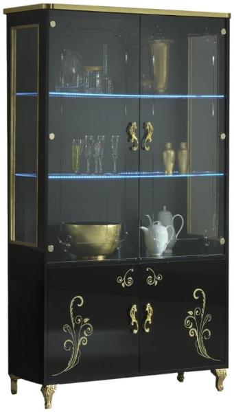 Sofia Black Italian 2 Door Vitrine