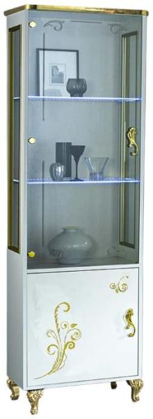 Sofia White Italian 1 Door Vitrine