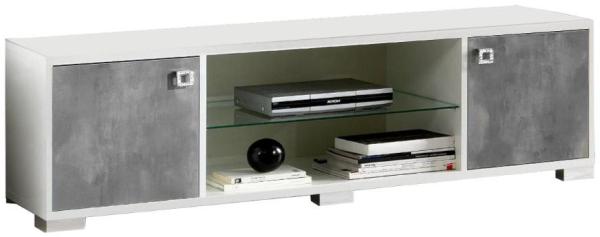 Stella White Italian 2 Door Plasma TV Unit