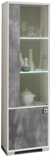 Stella White Italian 1 Door Vitrine