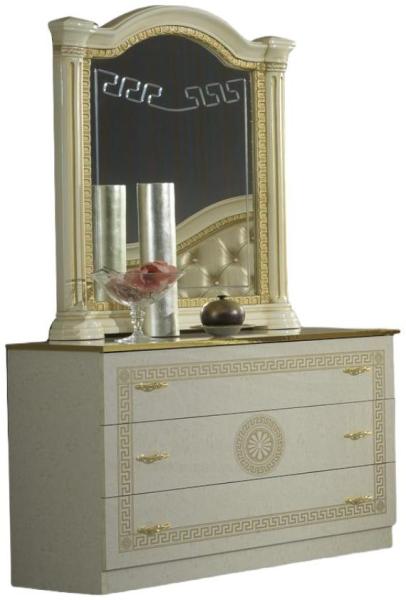 New Serena Beige Italian 3 Drawer Dresser and Mirror