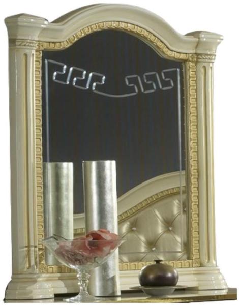 New Serena Beige Italian Rectangular Dressing Mirror - 94cm x 110cm