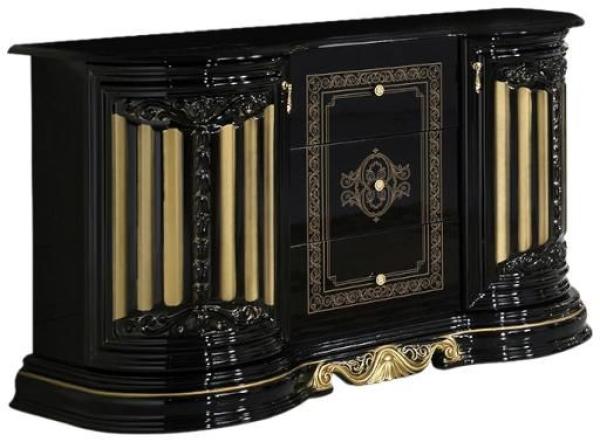 Betty Black Italian 3 Door Buffet Sideboard