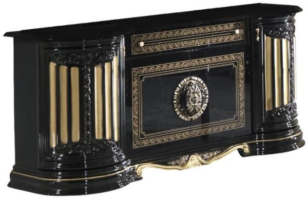 Betty Black Italian 4 Door Buffet Sideboard