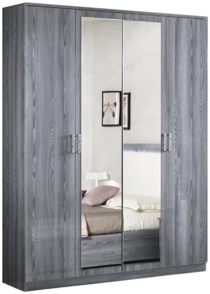 Nicole Grey Italian 4 Door Wardrobe