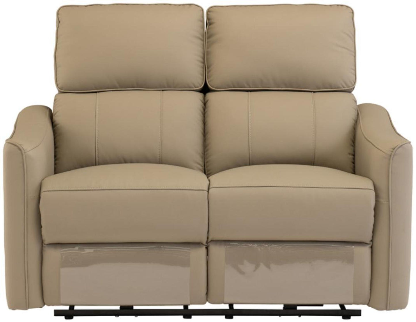 Claudia Taupe Leather 2 Seater Electric Recliner Sofa