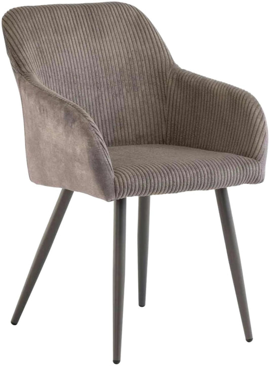 Gavi Brown Velvet Fabric Dining Chair (Sold in Pairs)