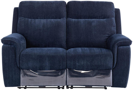 Havana Blue Fabric 2 Seater Electric Recliner Sofa