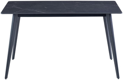 Ivy Mooney Matt Black Sintered Stone Top 4 Seater Dining Table