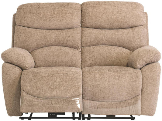 Layla Sand Fabric 2 Seater Electric Recliner Sofa