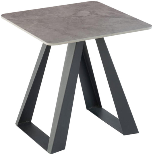 Milan Dark Grey Sintered Stone End Table