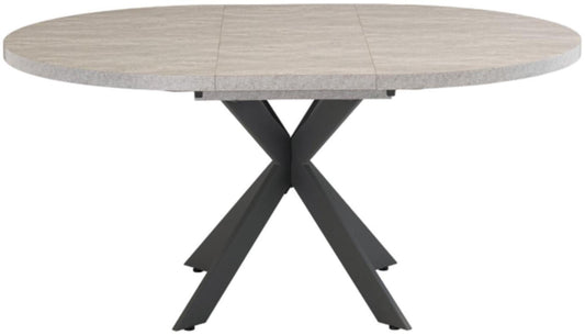 Rimini Light Grey 4 Seater Round Extending Dining Table