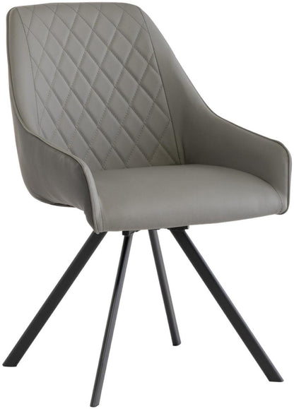 Seville Light Grey Swivel Dining Chair (Sold in Pairs)