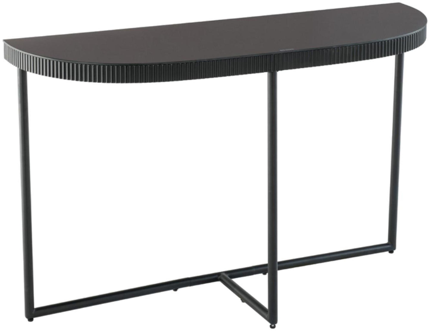 Taranto Black Glass Console Table