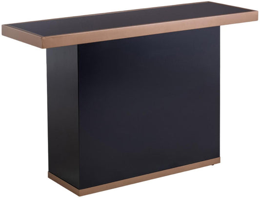 Treviso Black Glass Console Table