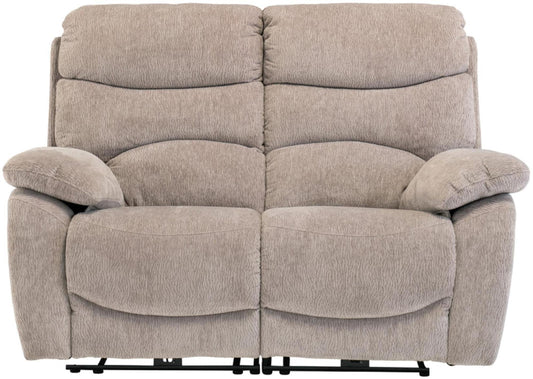 Tuscany Mink Fabric 2 Seater Electric Recliner Sofa