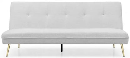 Juno Cream Boucle Fabric 3 Seater Futon Sofa Bed