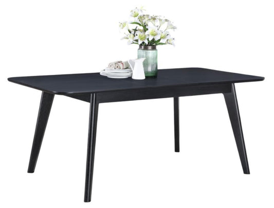 Carrington Black Oak Dining Table, 140cm Seats 2 to 4 Diners Extending Rectangular Top