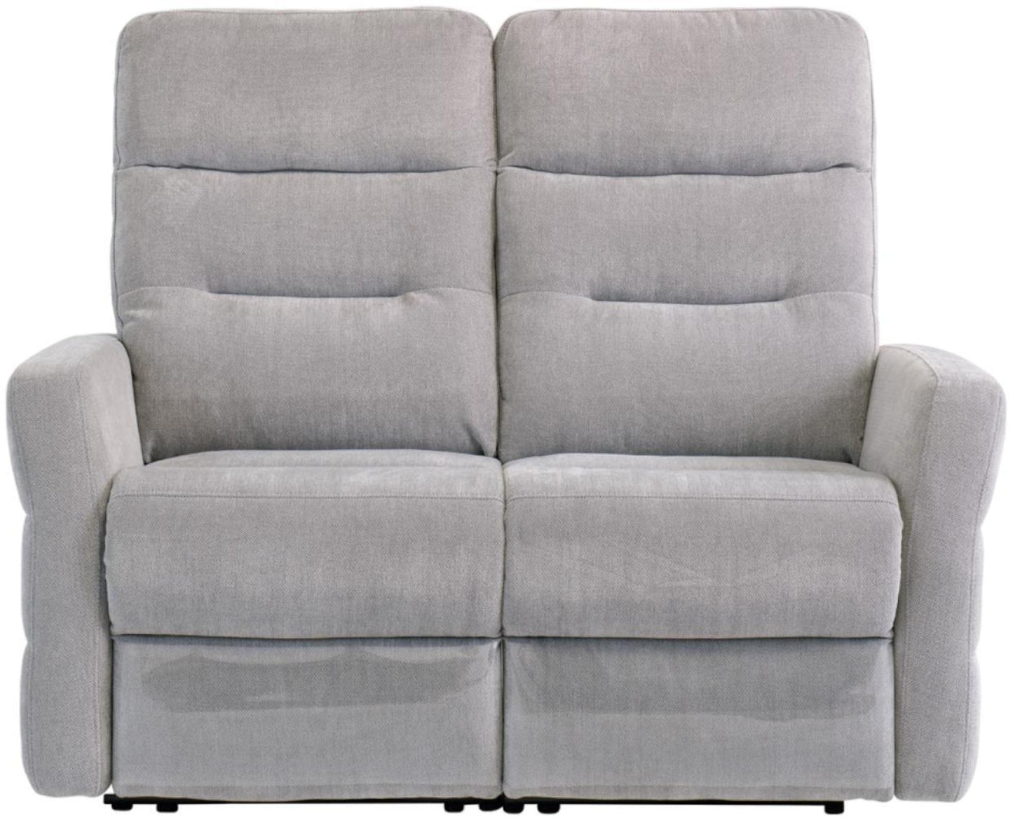 Madison Silver Grey Fabric 2 Seater Electric Recliner Sofa