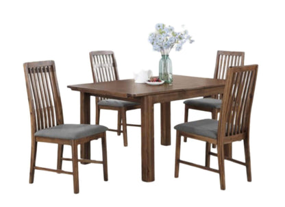 Monterey Acacia Wood Dining Set, 120cm Rectangular Top - 4 Chairs