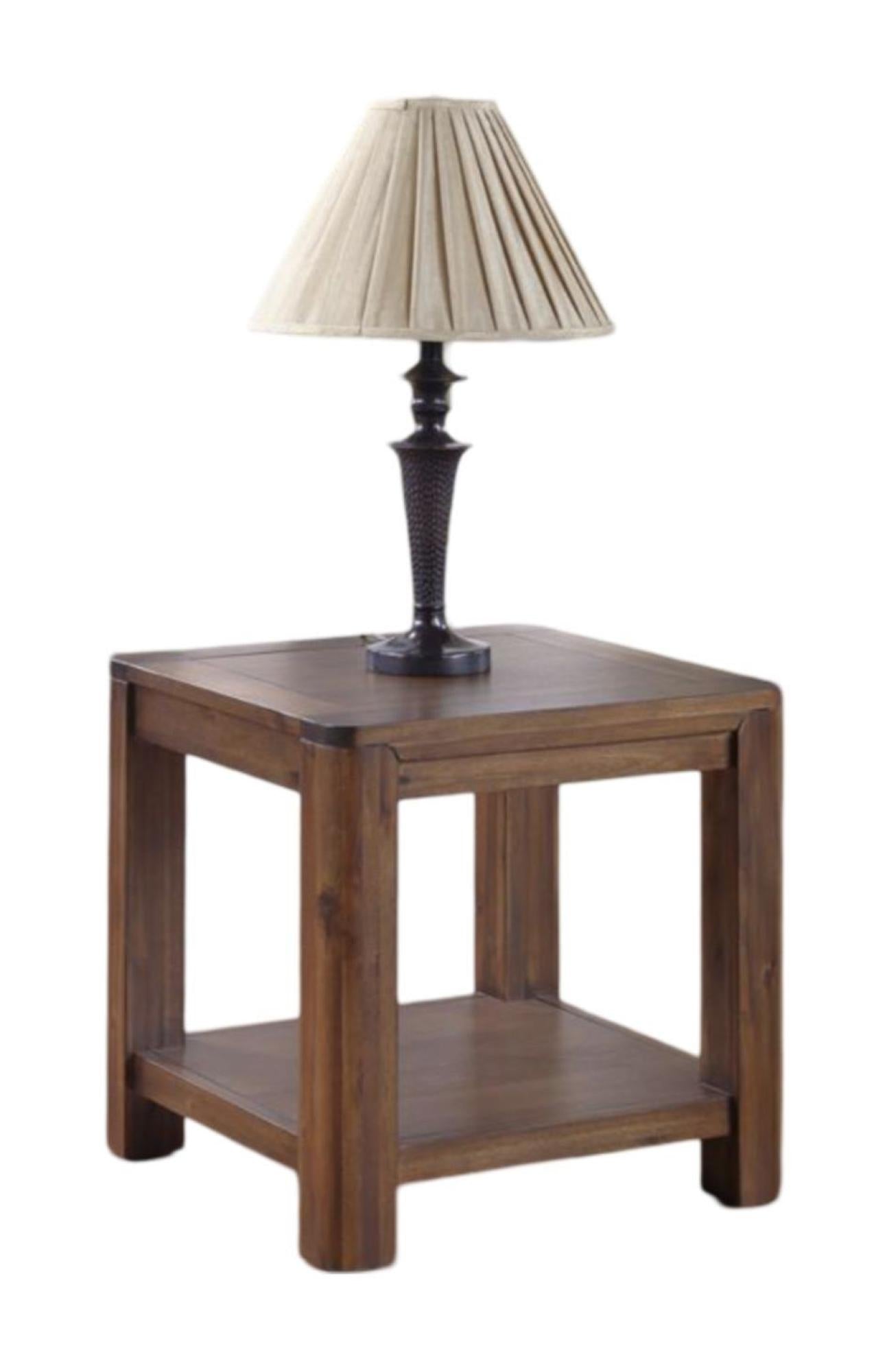 Monterey Acacia Wood End Table