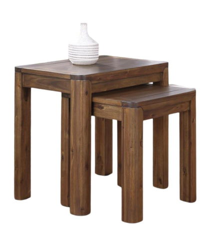 Monterey Acacia Wood Nest of 2 Tables