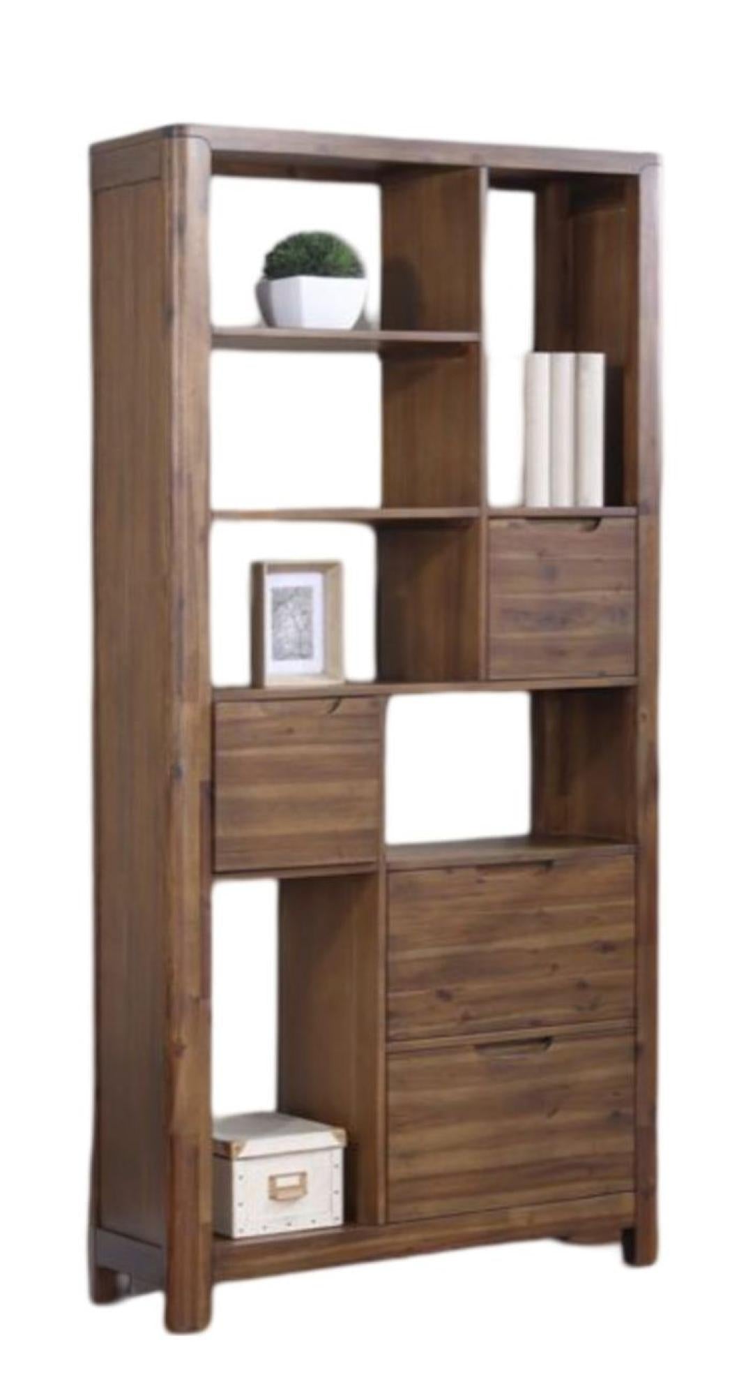 Monterey Acacia Wood Tall Bookcase