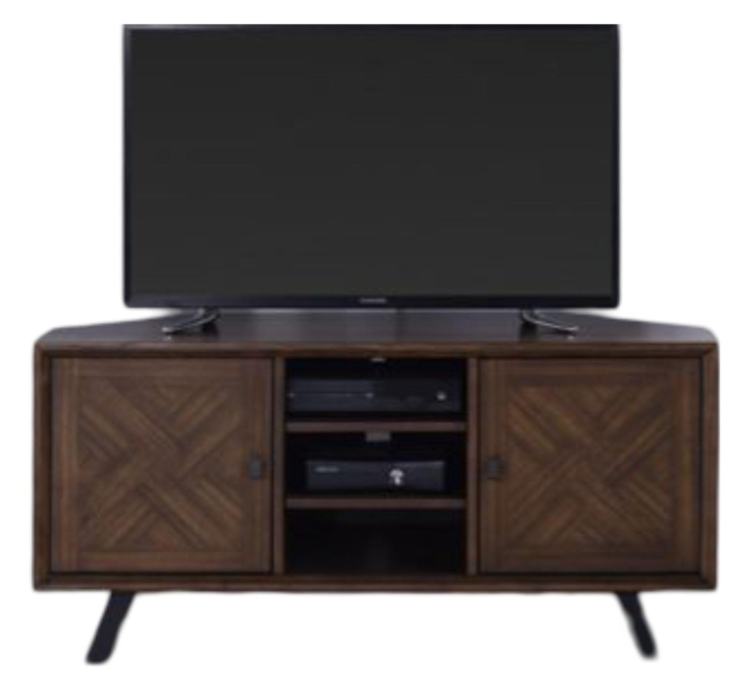 Nevada Mindi Wood 2 Door Corner TV Unit