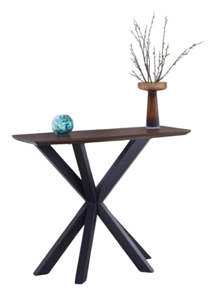 Nevada Mindi Wood Curved Console Table