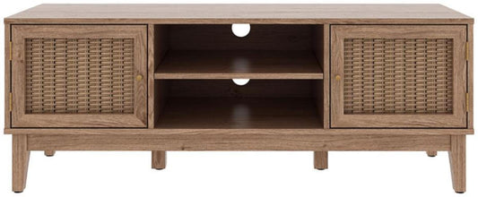 Bordeaux Oak and Faux Rattan TV Unit