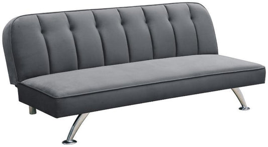 Brighton Grey Velvet Fabric 3 Seater Sofabed