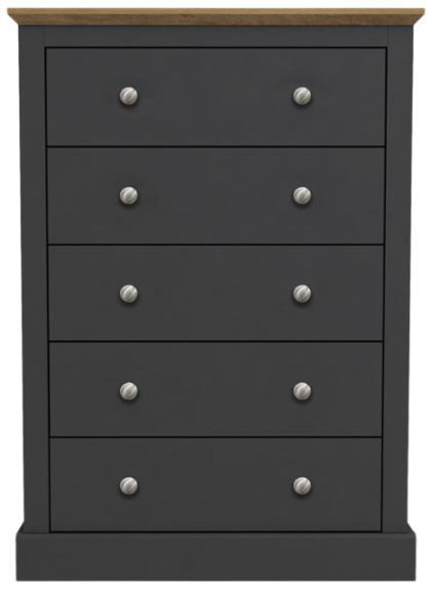 Devon Charcoal 5 Drawer Chest