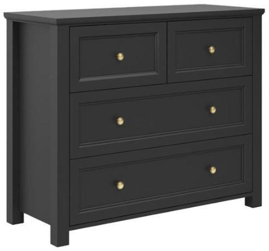 Ives Black 4 Drawer Chest