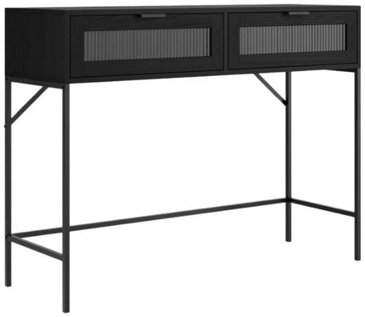 Lincoln Matte Black Console Table