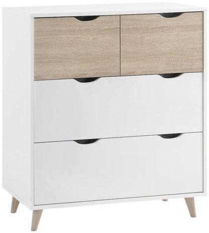 Stockholm White 4 Drawer Chest