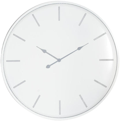 Brandon White Metal Large Wall Clock - 80cm x 80cm