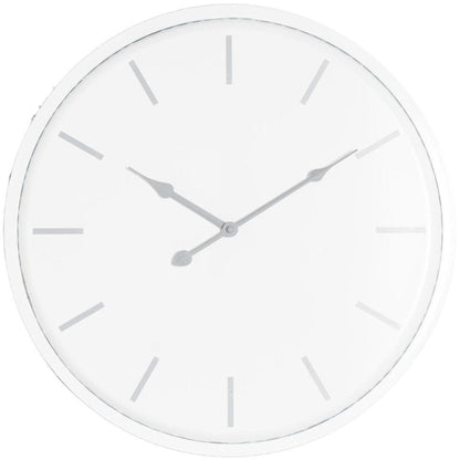 Brandon White Metal Wall Clock - 49cm x 49cm