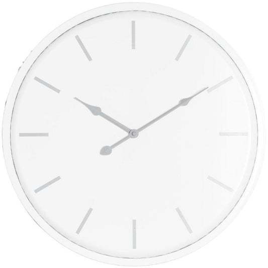 Brandon White Metal Wall Clock - 49cm x 49cm