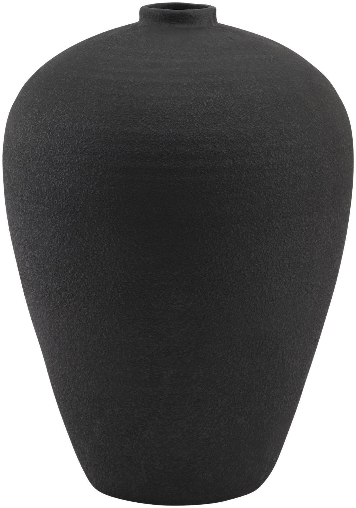 Matt Black Ceramic Tall Astral Vase