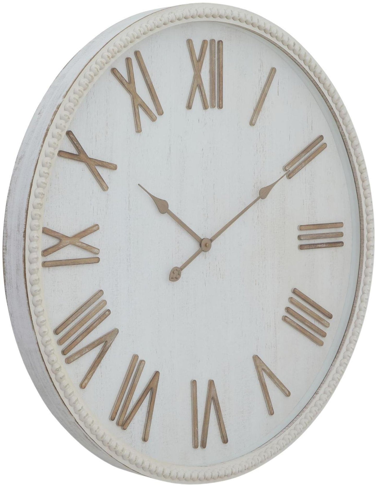 Large Rustic White Clock - 80cm x 80cm