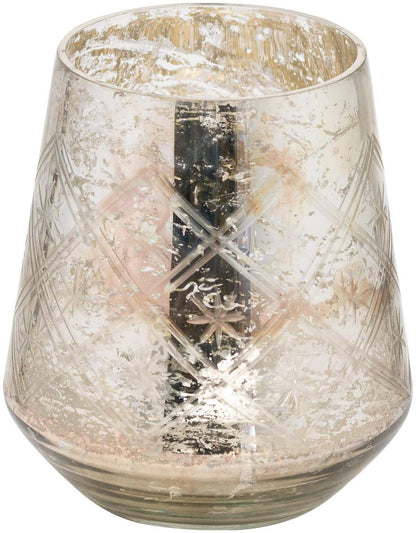 Silver Glass Large Decorative Vase