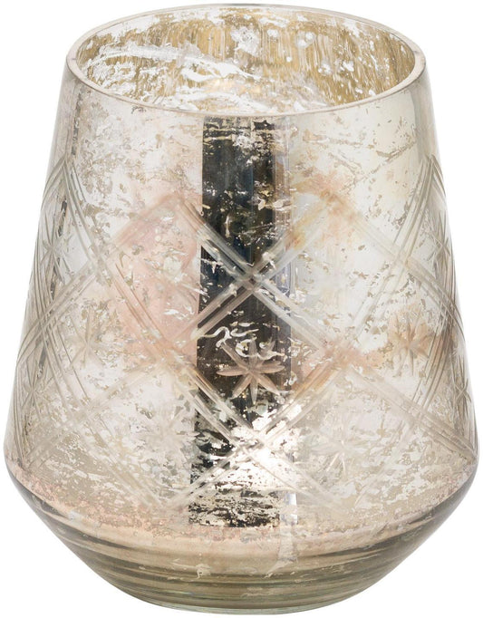 Silver Glass Large Decorative Vase