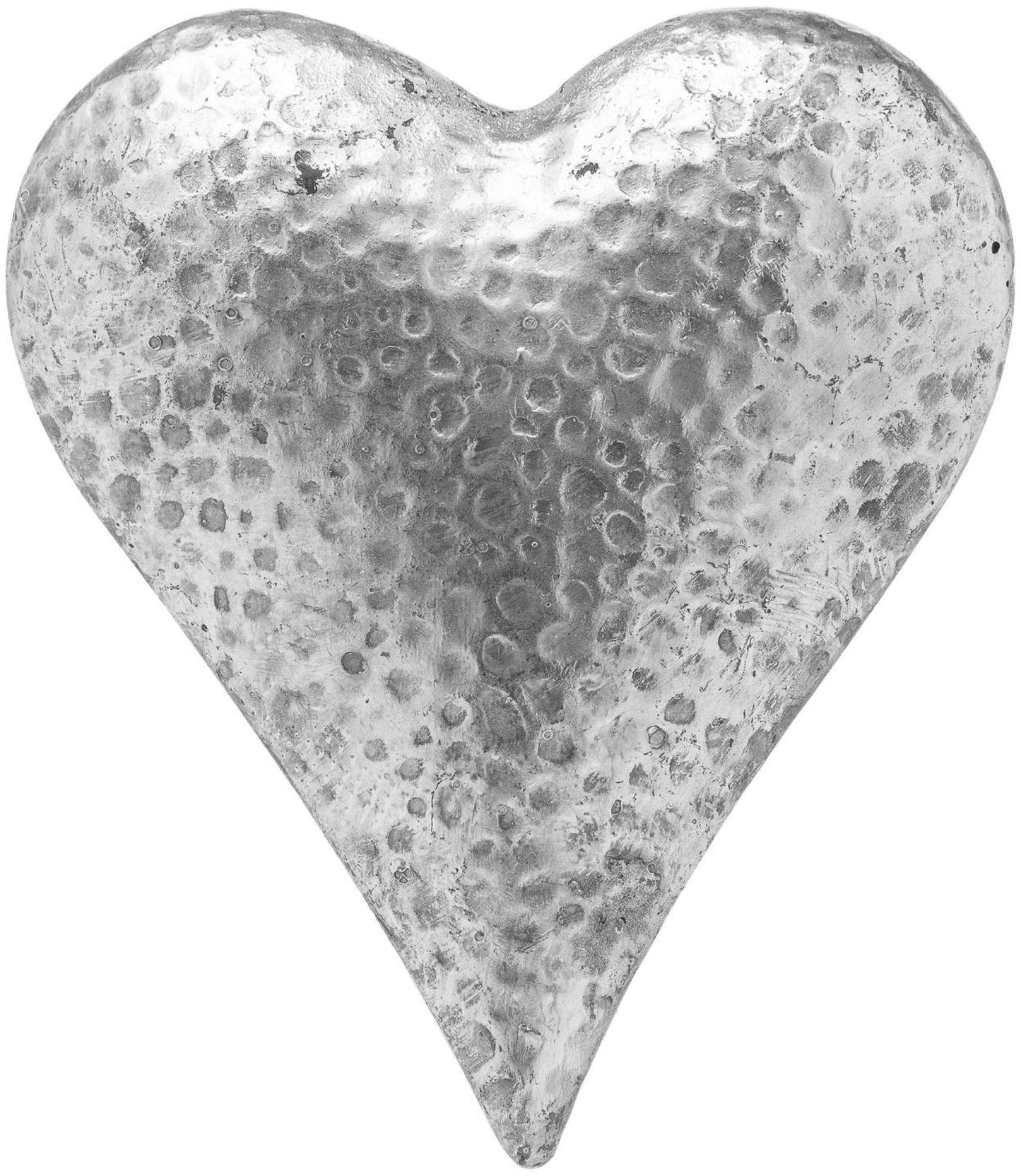 Aspen Silver Ceramic Decorative Heart