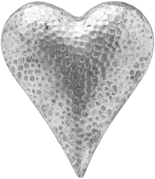 Aspen Silver Ceramic Decorative Heart