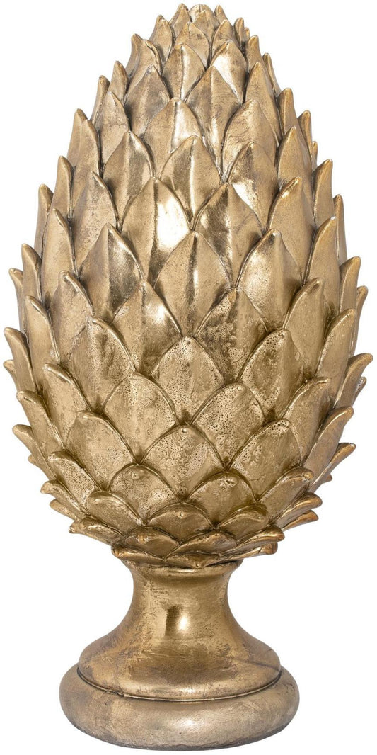 Gold Ceramic Tall Large Pinecone Finial