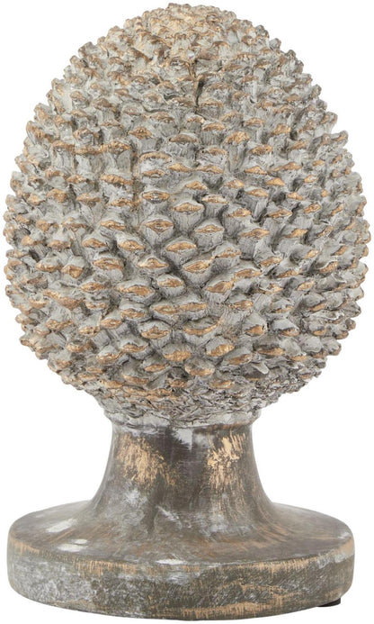 Stone Effect Gold Accents Pinecone Ornament